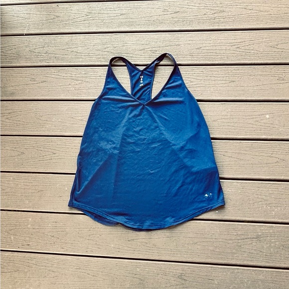 UNDER ARMOUR NAVY TANK TOP EXERCISE WORN ONCE WOMENS XL - Picture 1 of 4